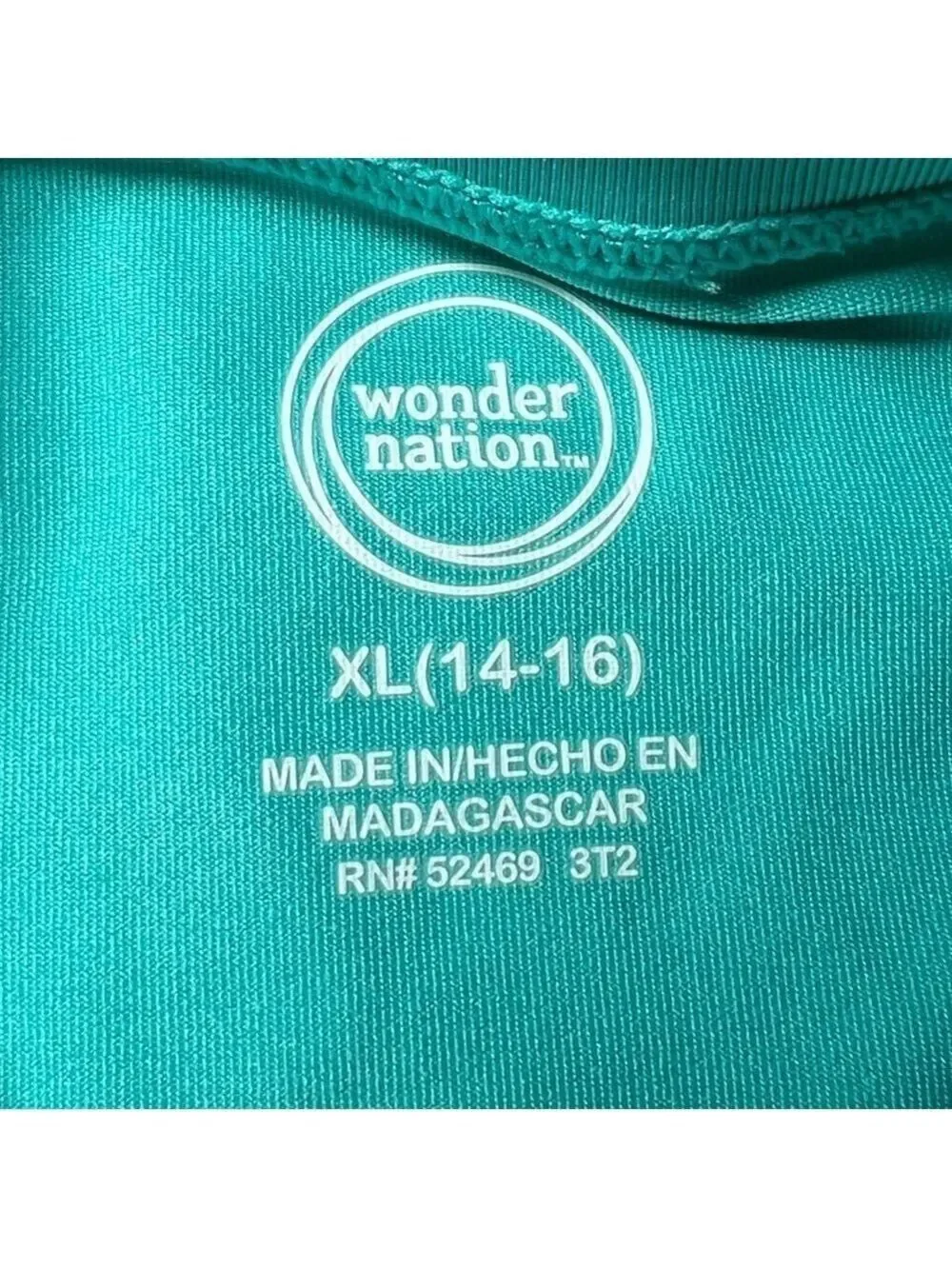 Wonder Nation Boys Short Sleeve Rashguard Shirt with UPF 50+ Green Size XL